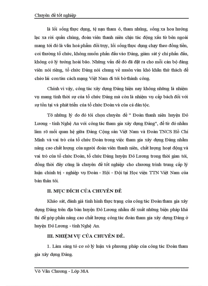 image for page Đoàn thanh niên Huyện Đô Lương - Tỉnh Nghệ An với công tác tham gia xây dựng Đảng