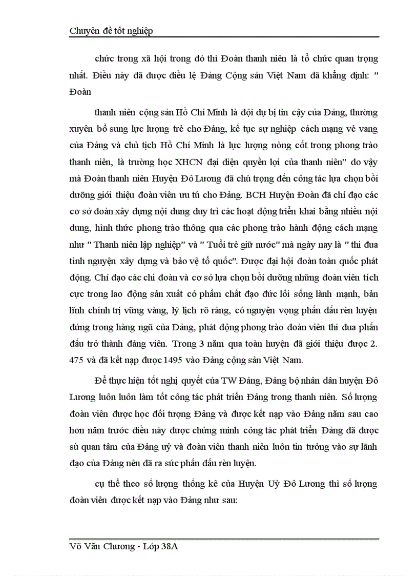 image for page Đoàn thanh niên Huyện Đô Lương - Tỉnh Nghệ An với công tác tham gia xây dựng Đảng