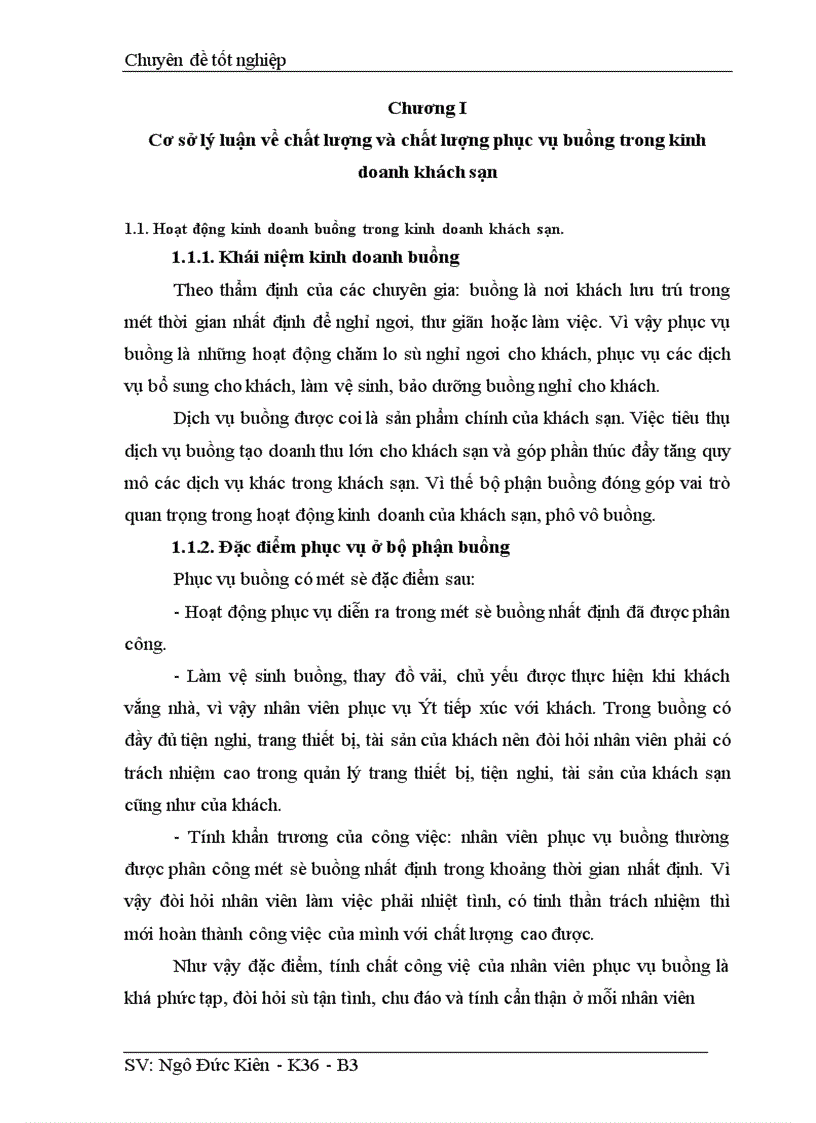 image for page Chất lượng phục vụ buồng trong kinh doanh khách sạn Kim Liên