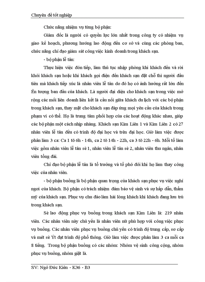 image for page Chất lượng phục vụ buồng trong kinh doanh khách sạn Kim Liên