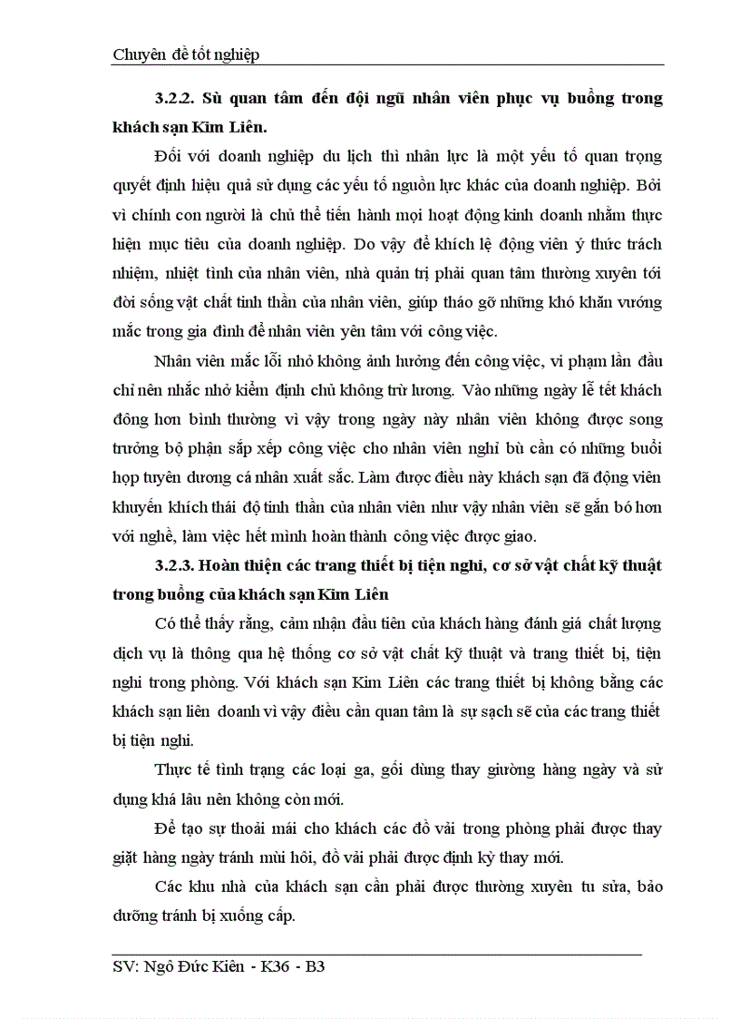 image for page Chất lượng phục vụ buồng trong kinh doanh khách sạn Kim Liên