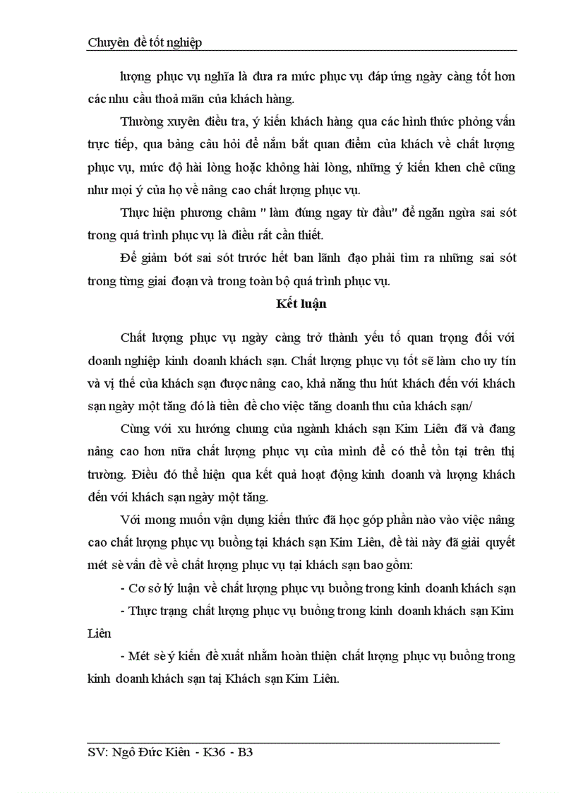 image for page Chất lượng phục vụ buồng trong kinh doanh khách sạn Kim Liên