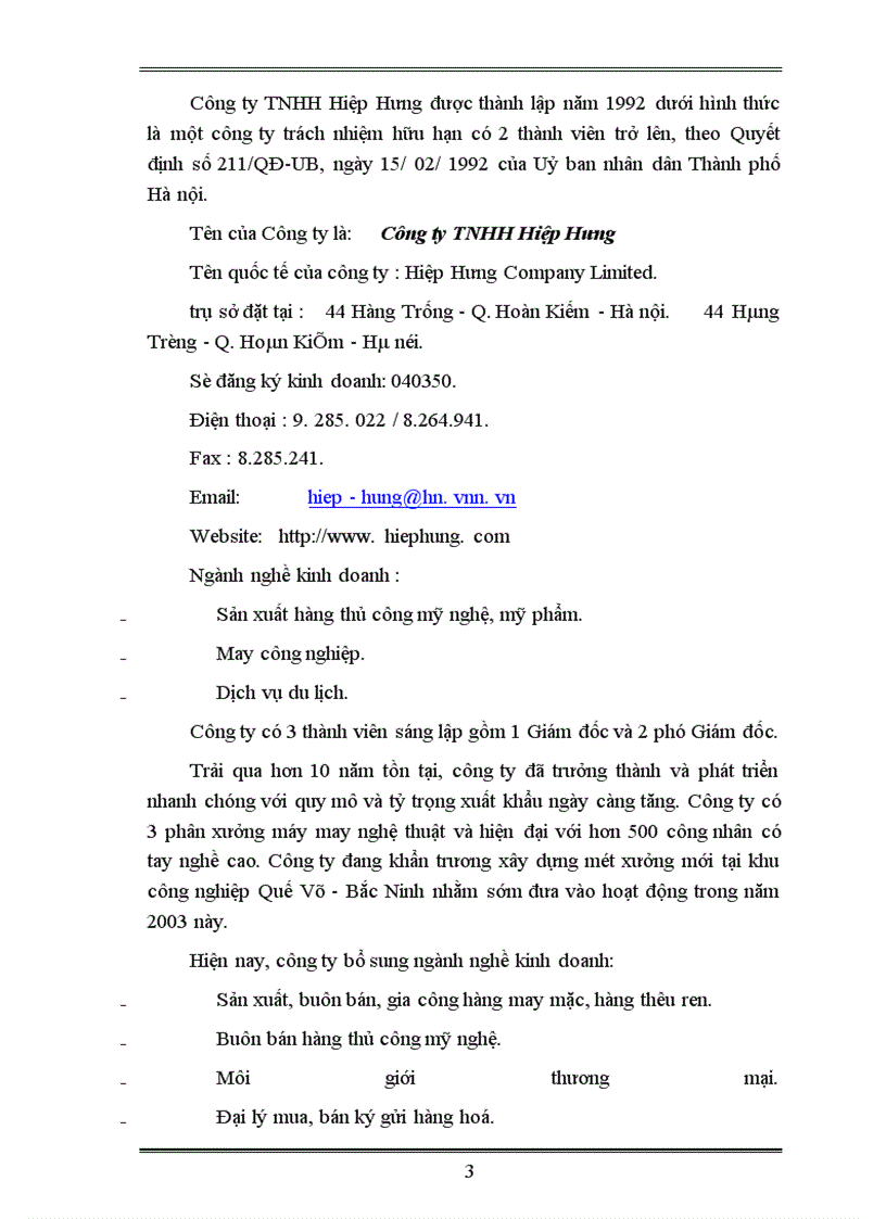 image for page Giải pháp nâng cao khả năng cạnh tranh và lợi nhuận tại công ty TNHH Hiệp Hưng trong tiến trình hội nhập quốc tế.