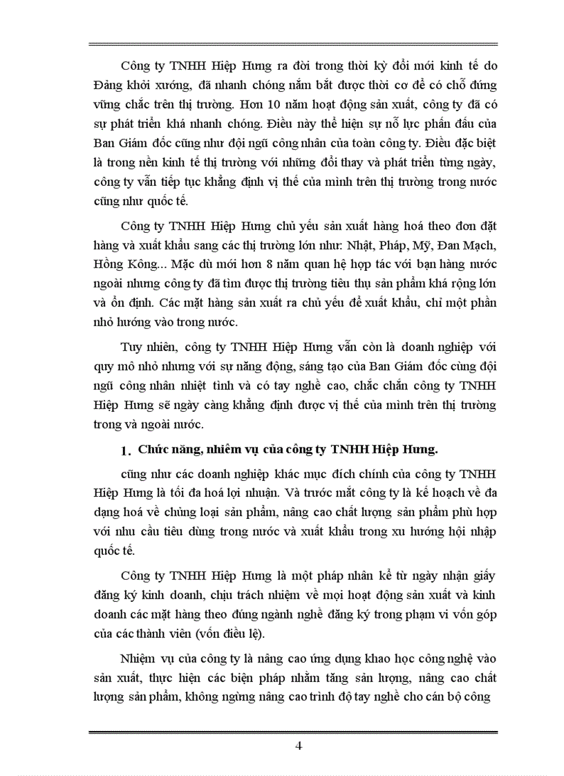 image for page Giải pháp nâng cao khả năng cạnh tranh và lợi nhuận tại công ty TNHH Hiệp Hưng trong tiến trình hội nhập quốc tế.