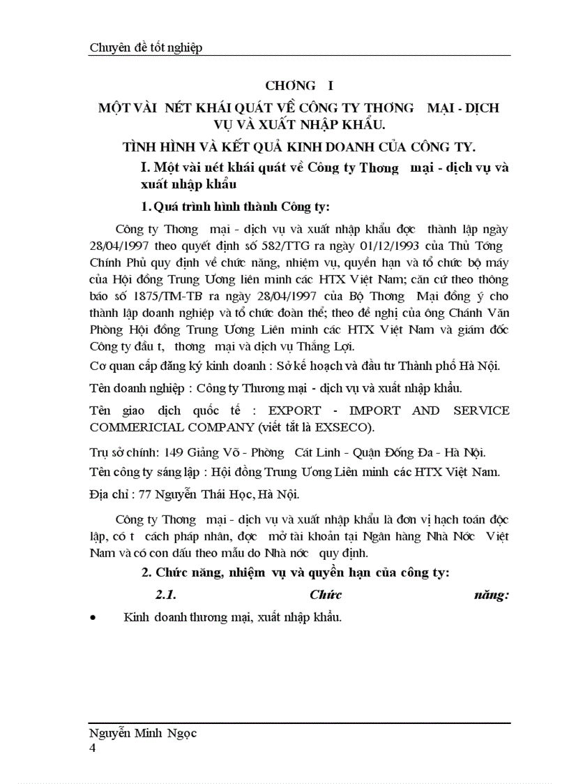 image for page Hoàn thiện chính sách Marketing xuất khẩu của Công ty Thương mại - dịch vụ và xuất nhập khẩu thời kỳ 2005-2010