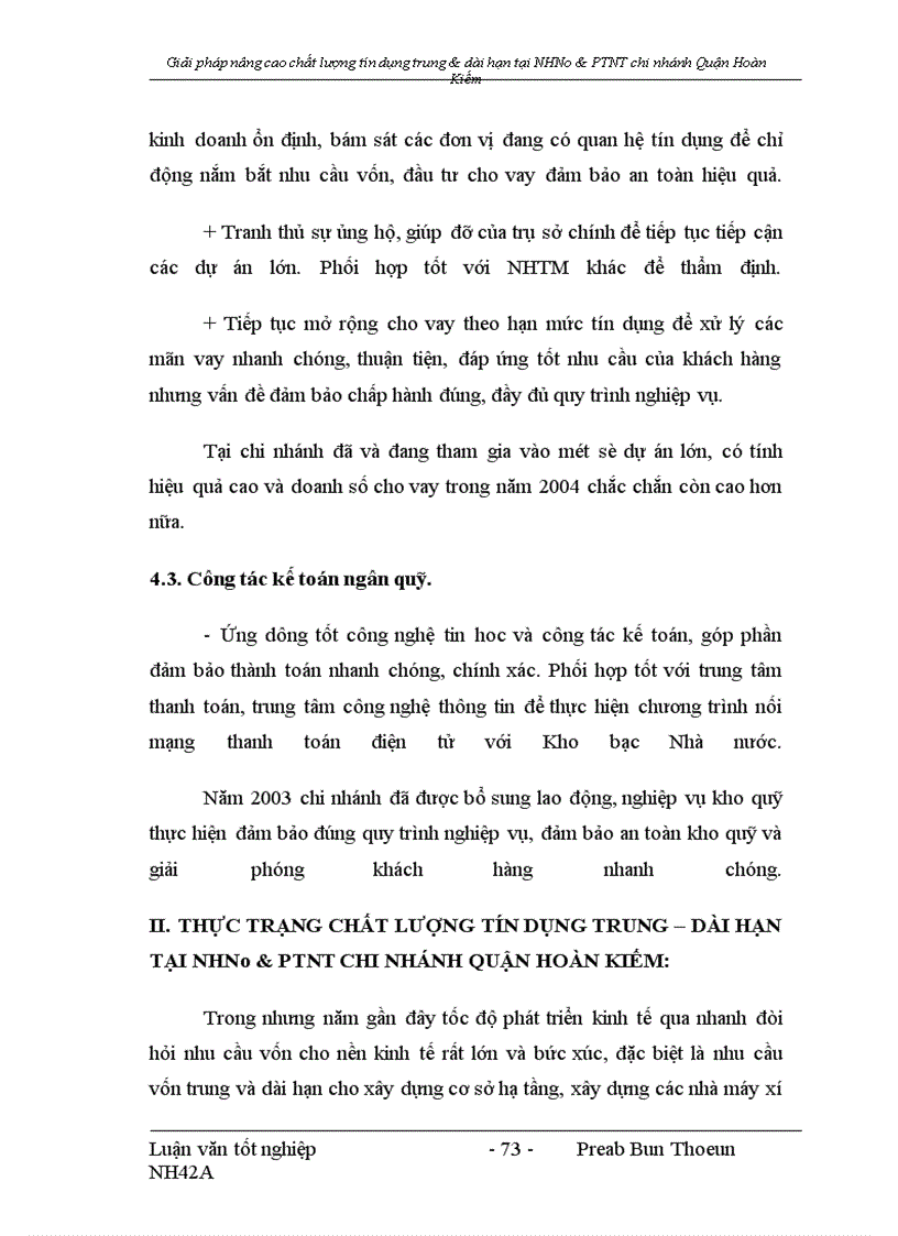 image for page Giải pháp nâng cao chất lượng tín dụng trung và dài hạn tại NHNo&PTNT chi nhánh Quận Hoàn Kiếm