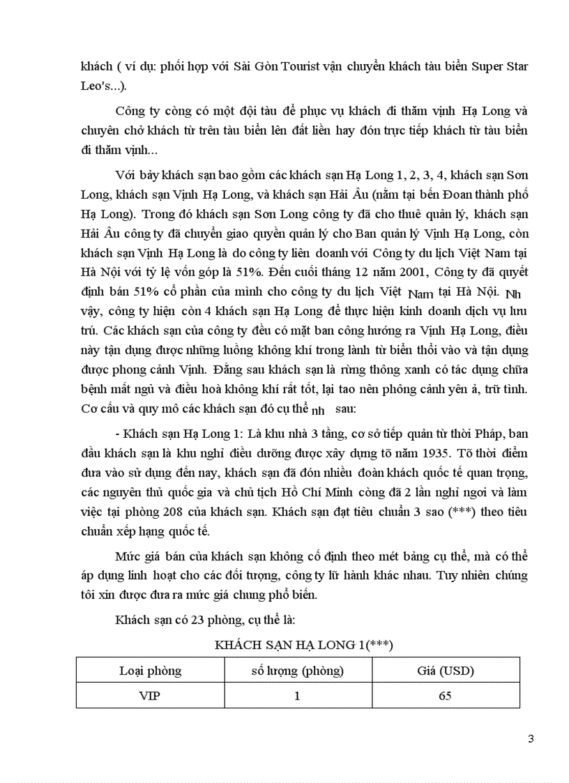 image for page Báo cáo thực tập tại Công ty du lịch Quảng Ninh