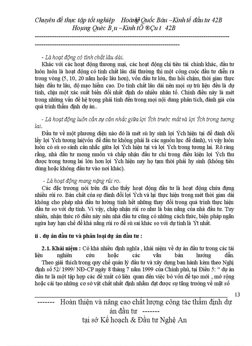 image for page Hoàn thiện và nâng cao chất lượng công tác thẩm định dự án đầu tư của Sở Kế hoạch & Đầu tư Nghệ An