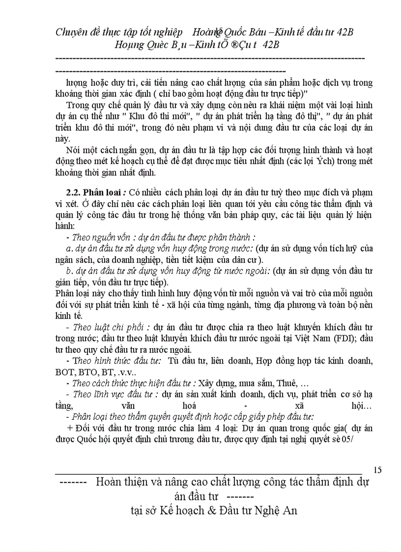 image for page Hoàn thiện và nâng cao chất lượng công tác thẩm định dự án đầu tư của Sở Kế hoạch & Đầu tư Nghệ An