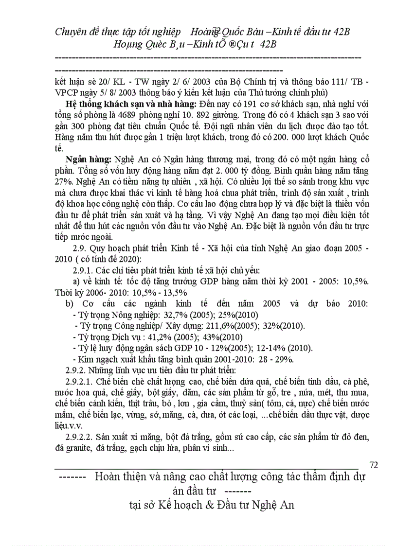 image for page Hoàn thiện và nâng cao chất lượng công tác thẩm định dự án đầu tư của Sở Kế hoạch & Đầu tư Nghệ An
