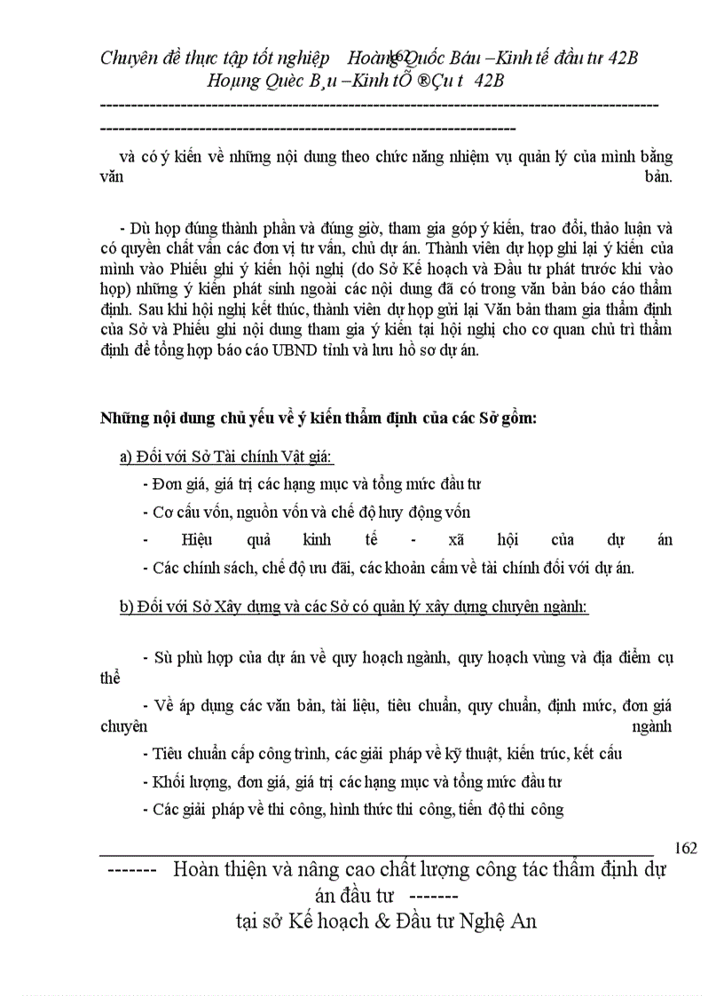 image for page Hoàn thiện và nâng cao chất lượng công tác thẩm định dự án đầu tư của Sở Kế hoạch & Đầu tư Nghệ An