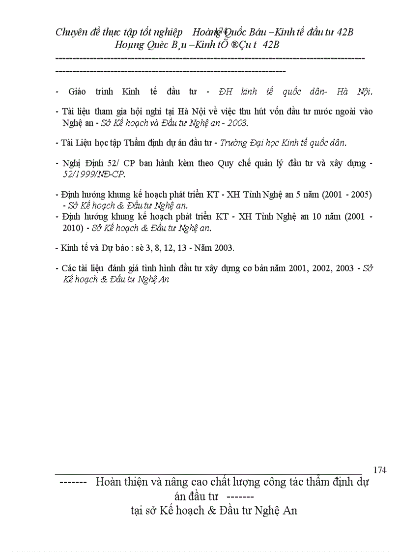 image for page Hoàn thiện và nâng cao chất lượng công tác thẩm định dự án đầu tư của Sở Kế hoạch & Đầu tư Nghệ An
