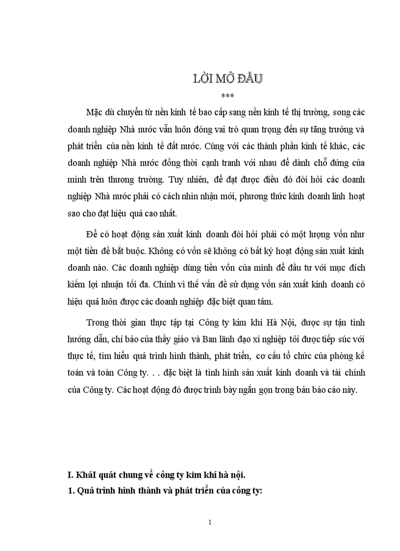 image for page Báo cáo thực tập tại công ty kim khí hà nội