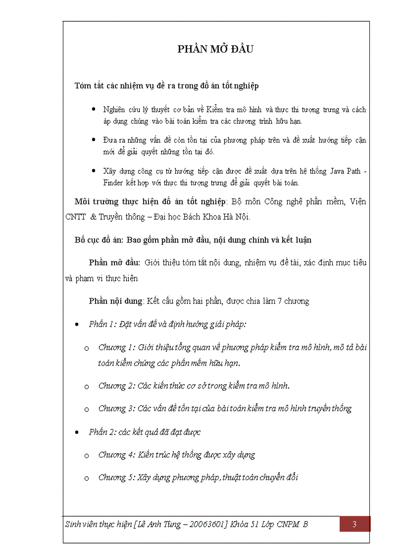 image for page Xây dựng công cụ kiểm chứng mô hình phần mềm kiểm tra các chương trình hữu hạn, dựa trên hệ thống Java Path-Finder
