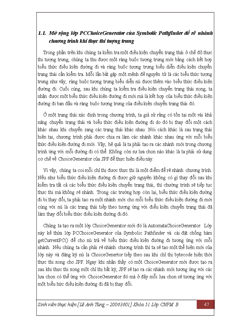 image for page Xây dựng công cụ kiểm chứng mô hình phần mềm kiểm tra các chương trình hữu hạn, dựa trên hệ thống Java Path-Finder