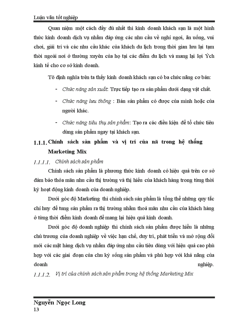 image for page Hoàn thiện chính sách sản phẩm tại khách sạn Xuân Hoà