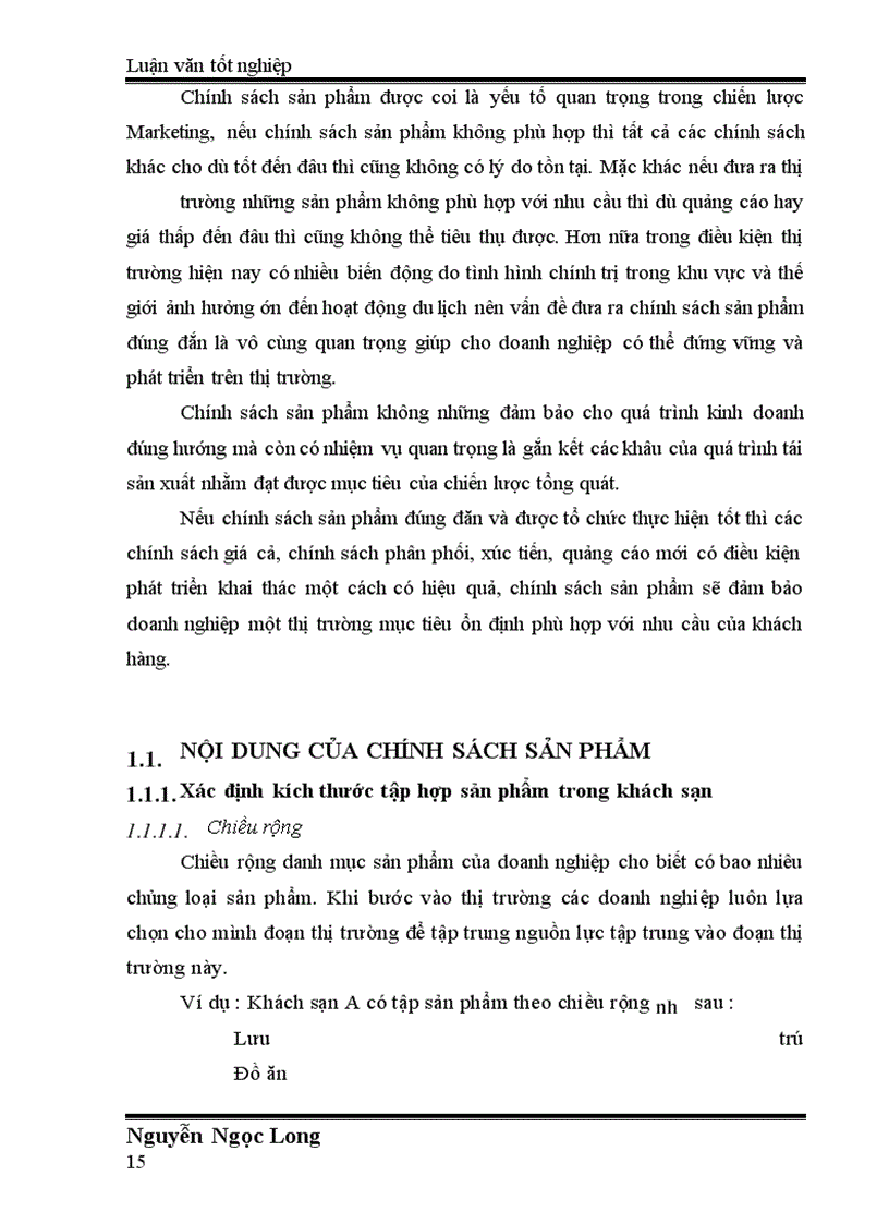 image for page Hoàn thiện chính sách sản phẩm tại khách sạn Xuân Hoà