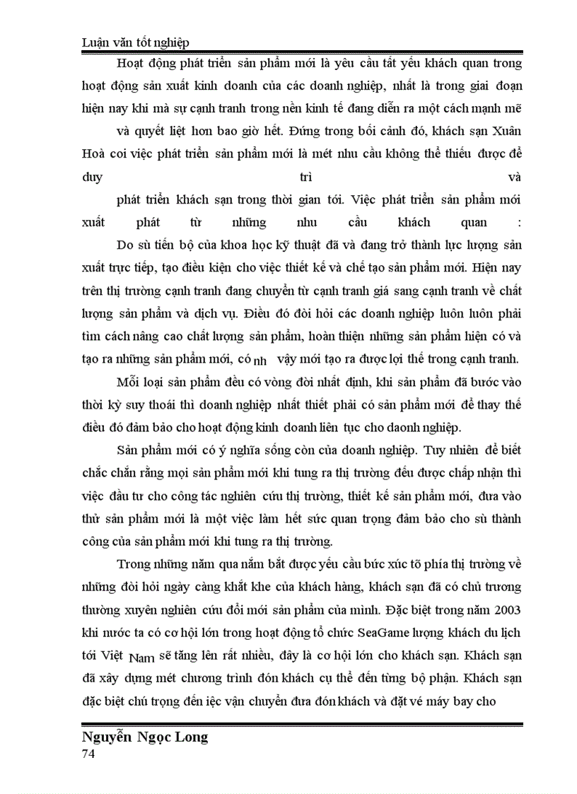 image for page Hoàn thiện chính sách sản phẩm tại khách sạn Xuân Hoà