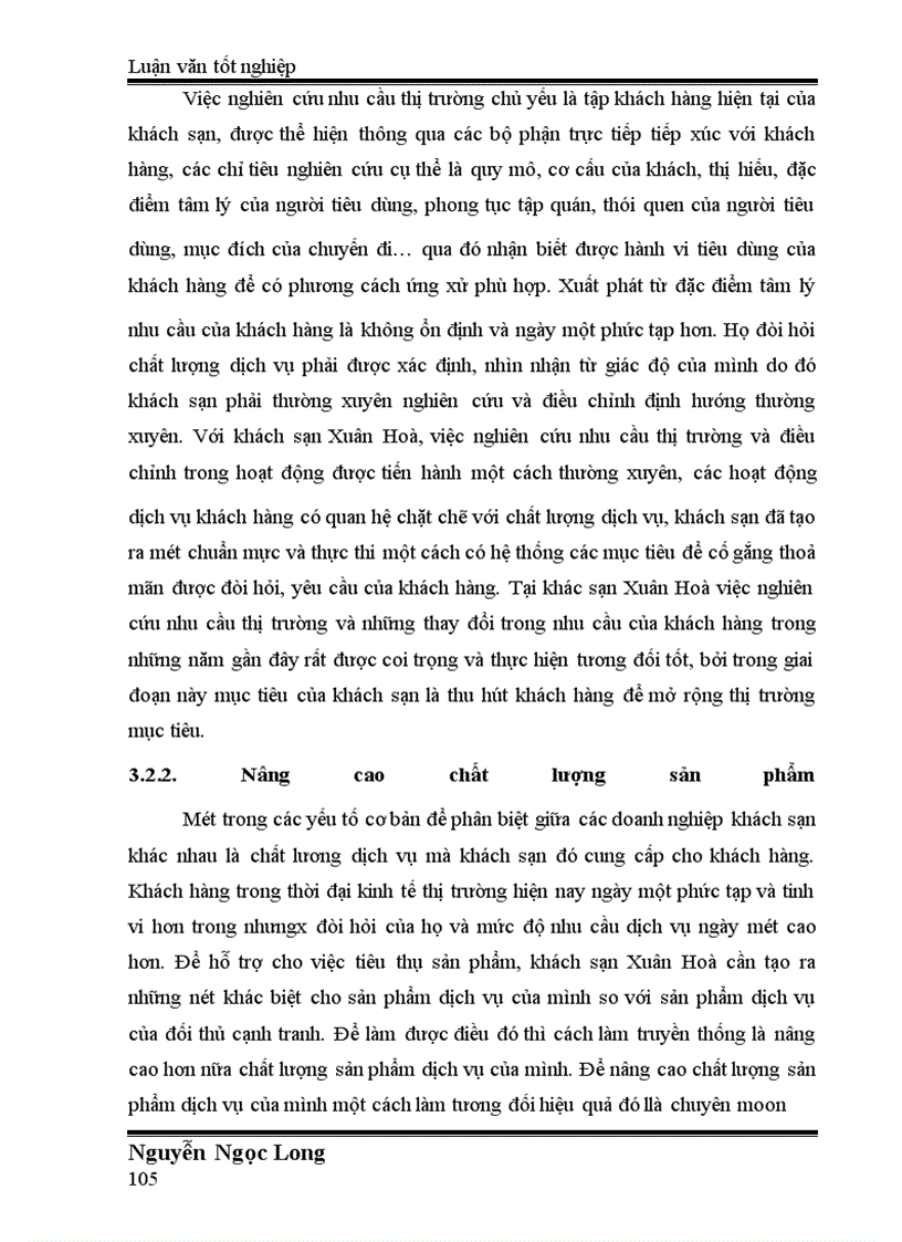 image for page Hoàn thiện chính sách sản phẩm tại khách sạn Xuân Hoà