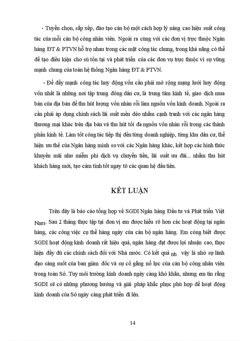 image for page Báo cáo thực tập tại Sở giao dịch I NHĐT & PTVN