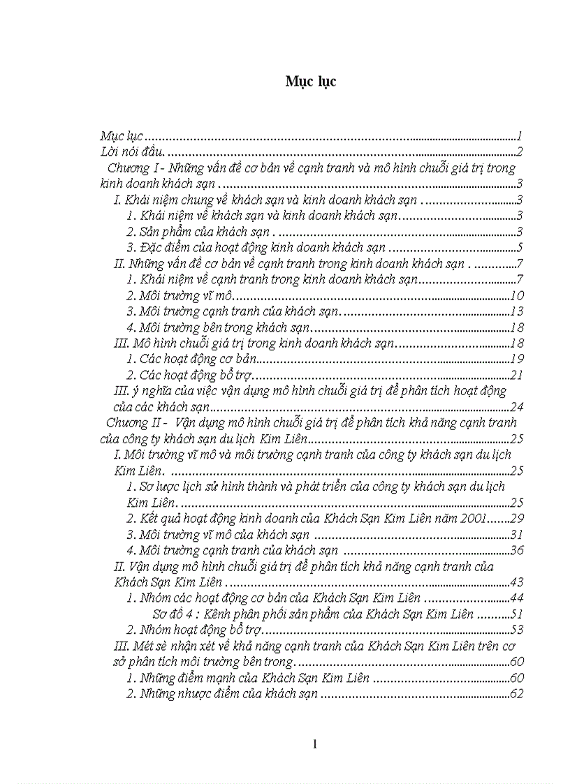 image for page Vận dụng mô hình chuỗi giá trị để phân tích khả năng cạnh tranh của khách sạn Kim Liên