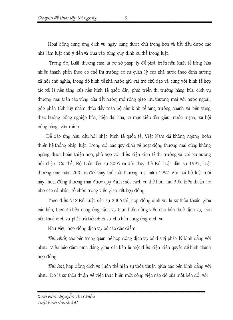 image for page Chế độ pháp lý về hợp đồng dịch vụ- thực tiễn áp dụng tại công ty TNHH Mộc Dũng