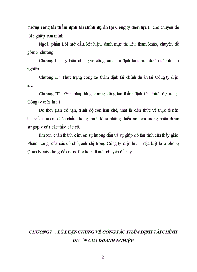 image for page Giải pháp tăng cường công tác thẩm định tài chính dự án tại Công ty điện lực I