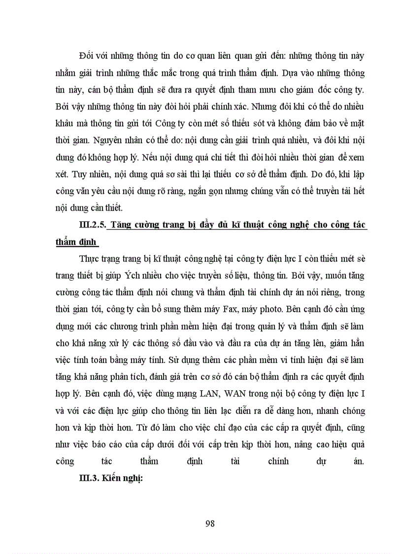 image for page Giải pháp tăng cường công tác thẩm định tài chính dự án tại Công ty điện lực I