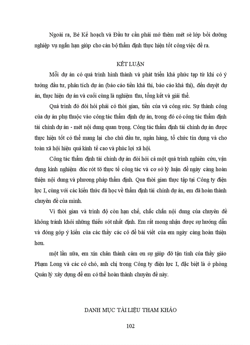 image for page Giải pháp tăng cường công tác thẩm định tài chính dự án tại Công ty điện lực I