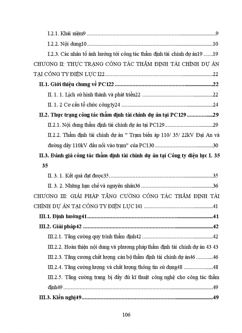 image for page Giải pháp tăng cường công tác thẩm định tài chính dự án tại Công ty điện lực I