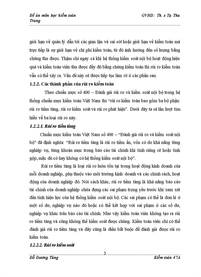 image for page Nghiên cứu rủi ro kiểm toán và các giải pháp giảm thiểu rủi ro kiểm toán