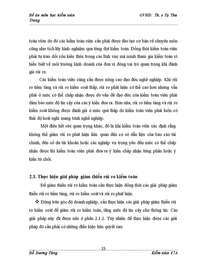 image for page Nghiên cứu rủi ro kiểm toán và các giải pháp giảm thiểu rủi ro kiểm toán
