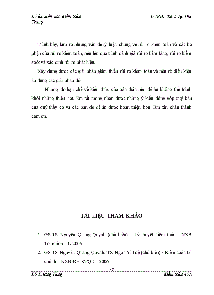 image for page Nghiên cứu rủi ro kiểm toán và các giải pháp giảm thiểu rủi ro kiểm toán