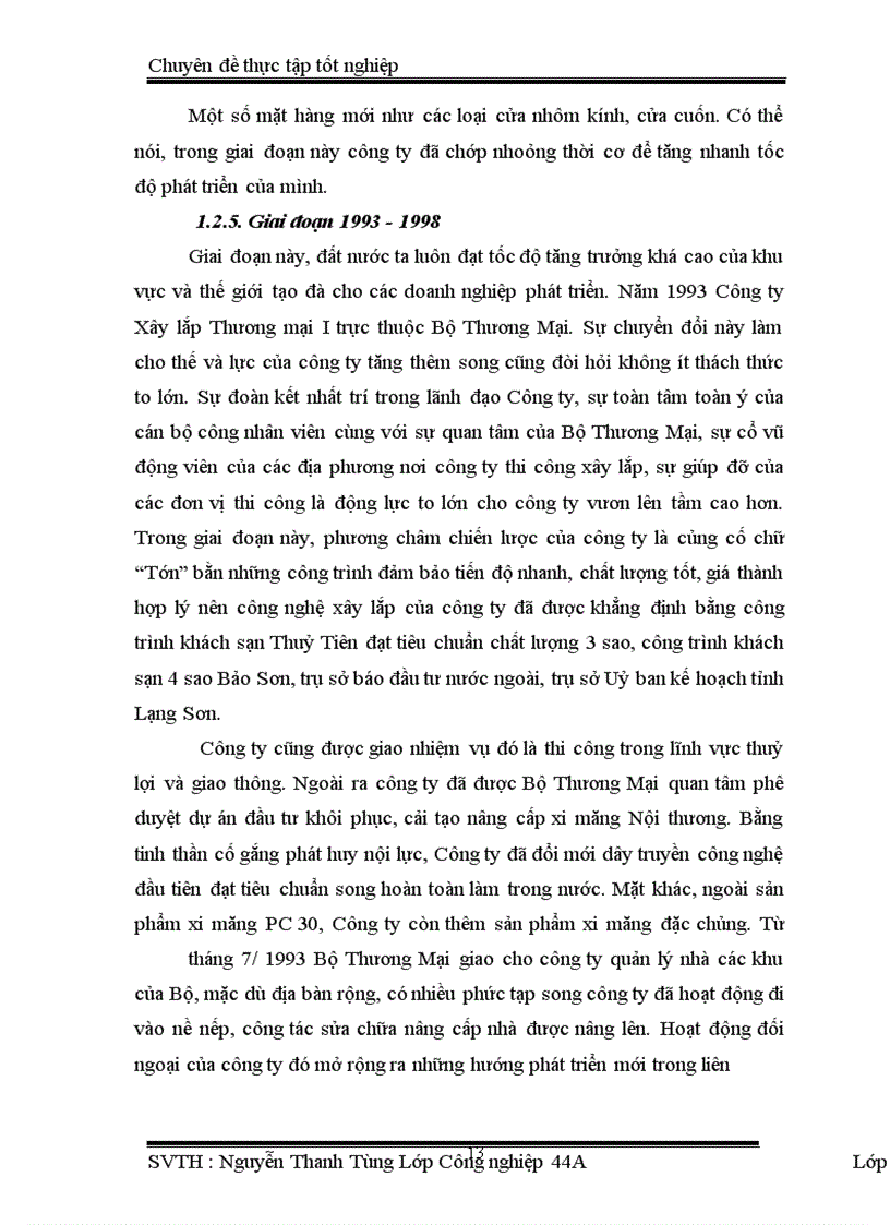 image for page Phân tích thực trạng sản xuất kinh doanh xây lắp tại Công ty Xây lắp Thương mại I