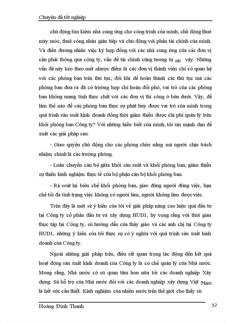 image for page Hoạt động đầu tư tại Công ty Cổ phần đầu tư và xây dựng HUD1, thực trạng và giải pháp
