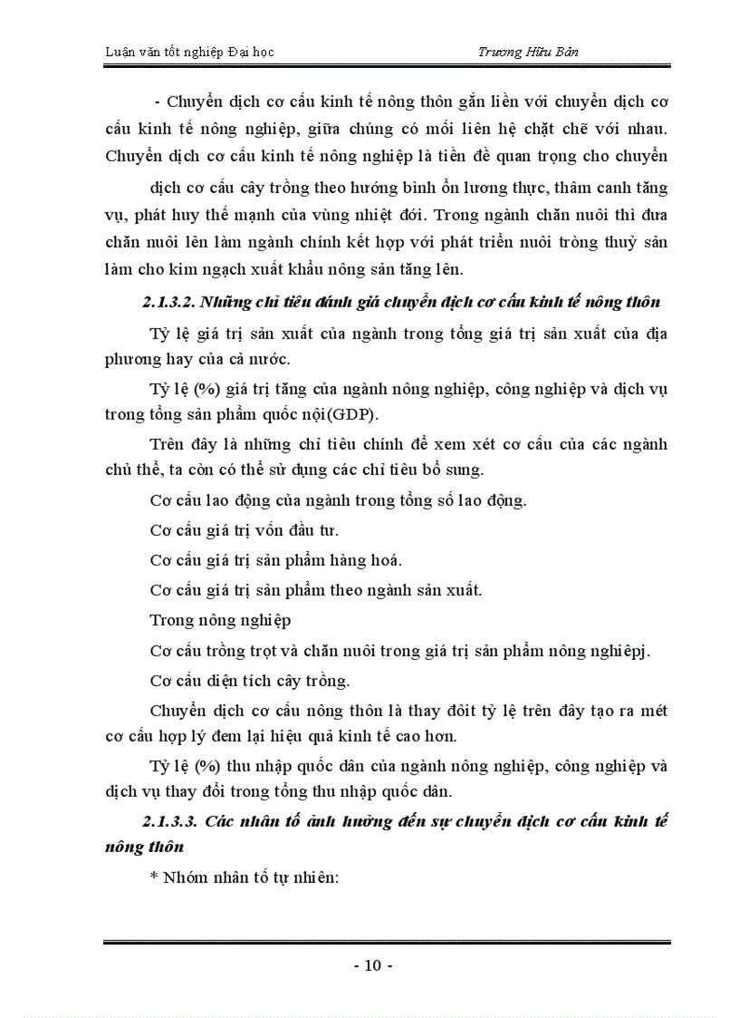 image for page Trực trạng và một số giải pháp chủ yếu nhằm chuyển dịch cơ cấu kinh tế nông thôn huyện Thanh Trì theo hướng công nghiệp hoá - hiện đại hoá
