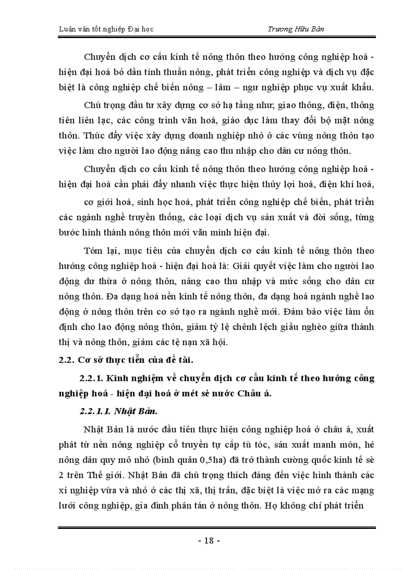 image for page Trực trạng và một số giải pháp chủ yếu nhằm chuyển dịch cơ cấu kinh tế nông thôn huyện Thanh Trì theo hướng công nghiệp hoá - hiện đại hoá