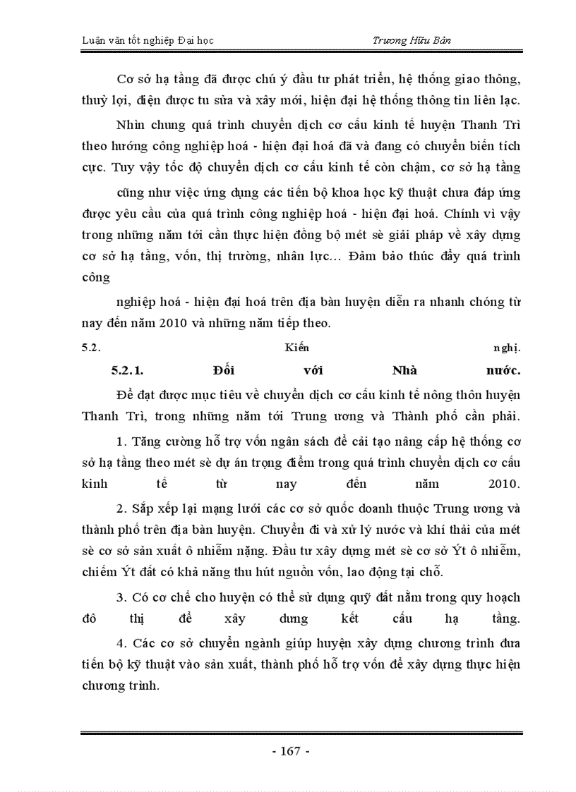 image for page Trực trạng và một số giải pháp chủ yếu nhằm chuyển dịch cơ cấu kinh tế nông thôn huyện Thanh Trì theo hướng công nghiệp hoá - hiện đại hoá