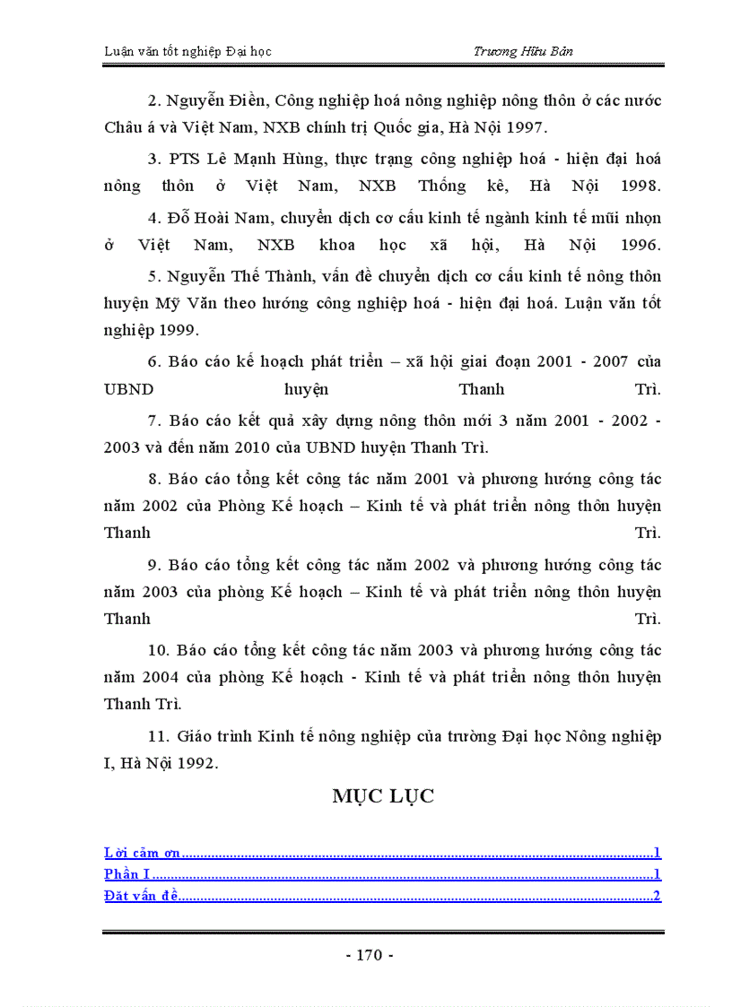 image for page Trực trạng và một số giải pháp chủ yếu nhằm chuyển dịch cơ cấu kinh tế nông thôn huyện Thanh Trì theo hướng công nghiệp hoá - hiện đại hoá