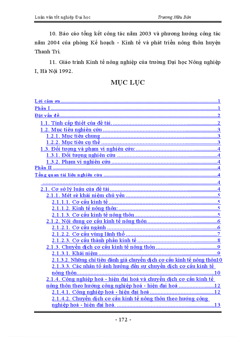 image for page Trực trạng và một số giải pháp chủ yếu nhằm chuyển dịch cơ cấu kinh tế nông thôn huyện Thanh Trì theo hướng công nghiệp hoá - hiện đại hoá