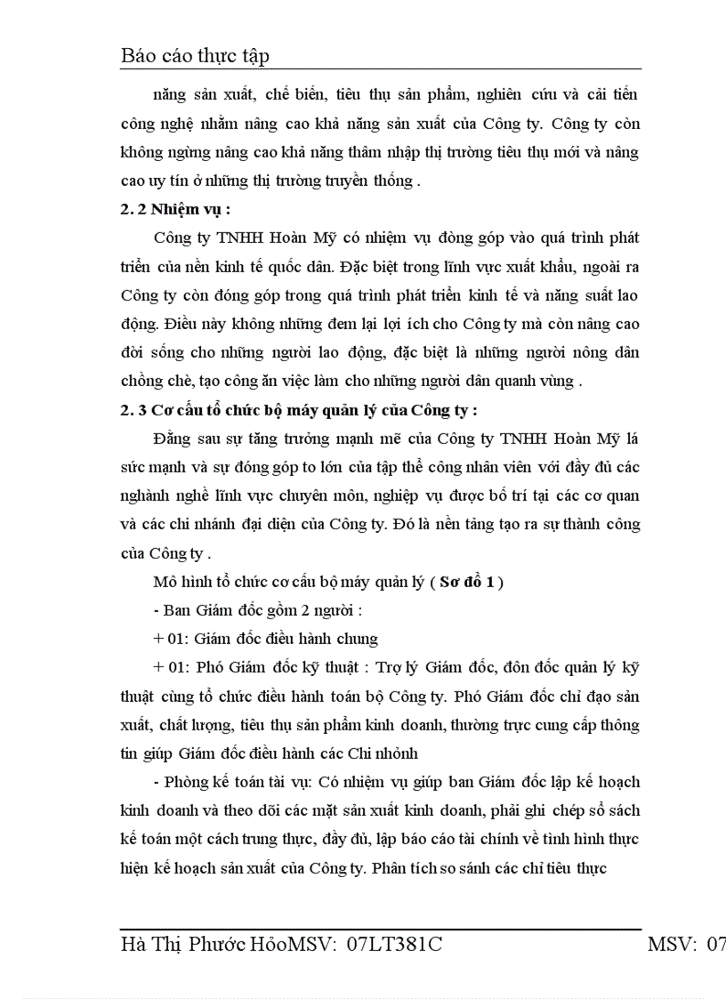 image for page Thực tập Báo cáo thực tập tại Công ty TNHH Hoàn Mỹ
