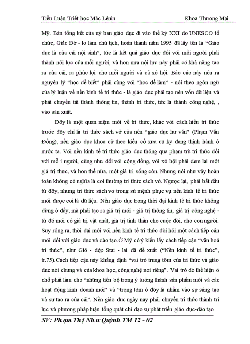 image for page Nhận thức của lãnh đạo trường ĐH KD&CNHN về nền KTTT.