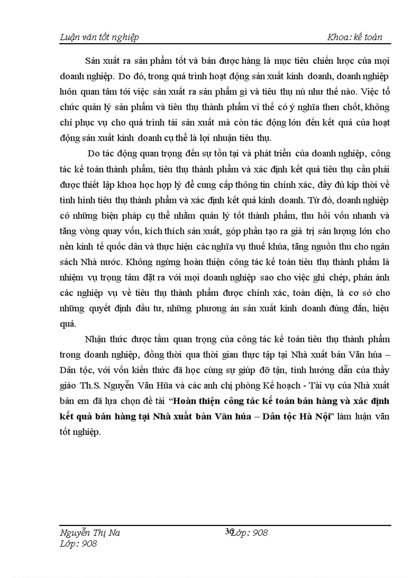 image for page Hoàn thiện công tác kế toán tiêu thụ thành phẩm và xác định kết quả tại NXB Văn hóa dân tộc