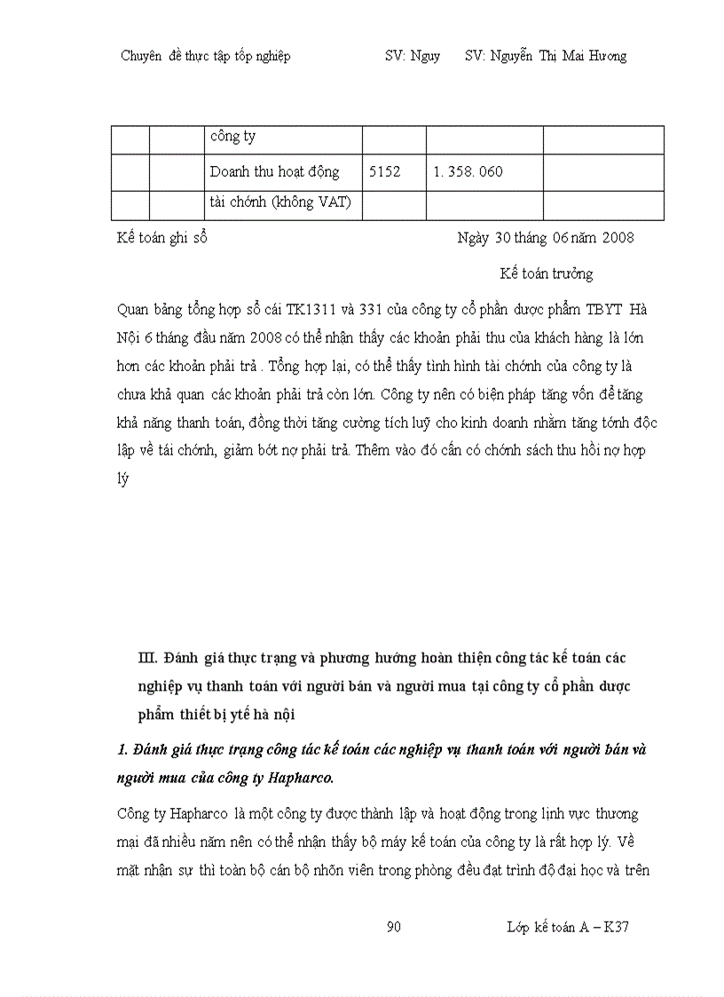 image for page Hoàn thiện kế toán các nghiệp vụ thanh toán với người bán và người mua tại công ty cổ phần dược phẩm thiết bị y tế Hà Nội