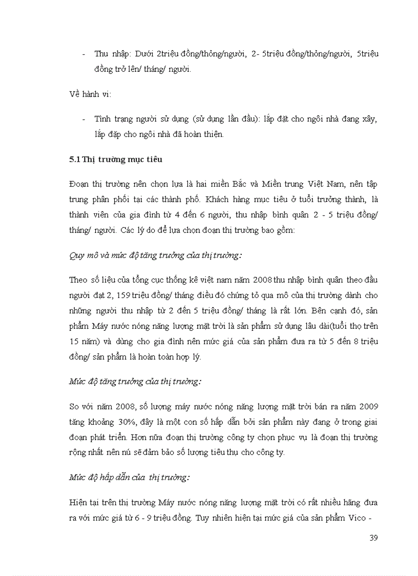 image for page Kế hoạch marketing phát triển sản phẩm bình nước nóng năng lượng mặt trời nhãn hiệu Vico-solar giai đoạn 2010-2012