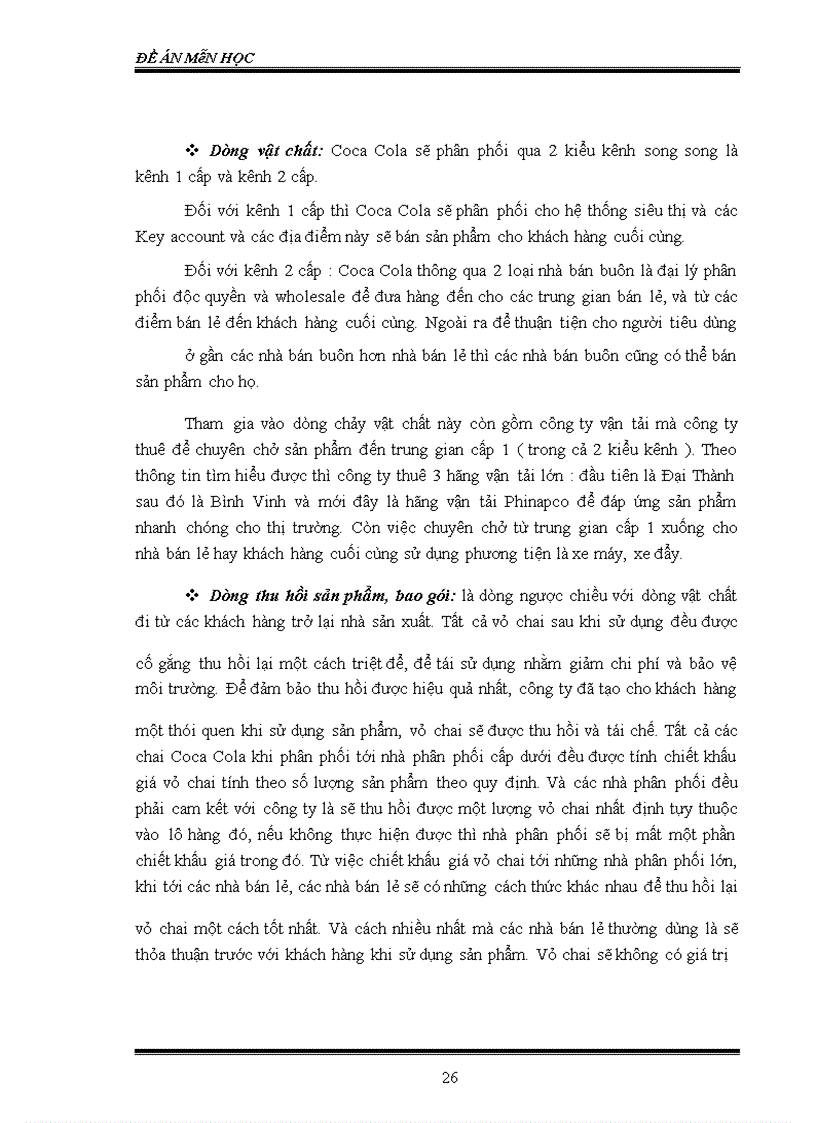 image for page Phân tích hệ thống kênh phân phối của Coca Cola trên thị trường miền Bắc