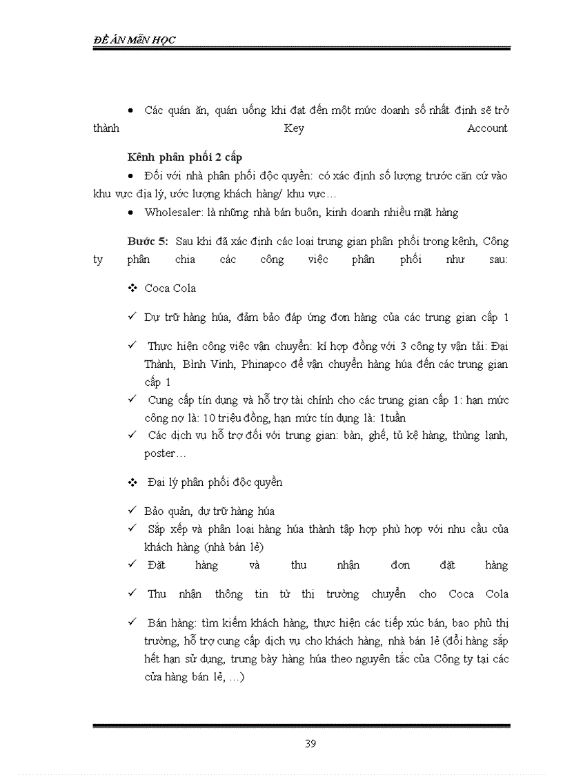 image for page Phân tích hệ thống kênh phân phối của Coca Cola trên thị trường miền Bắc