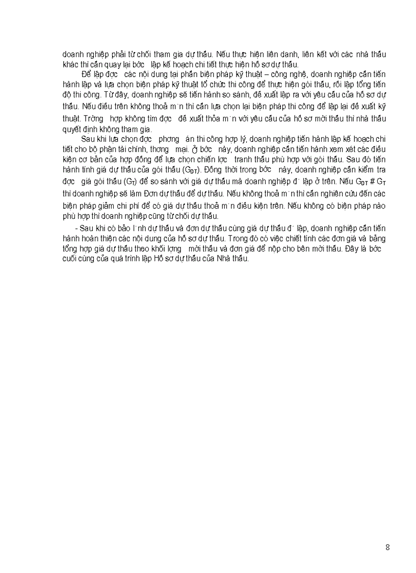 image for page Phương pháp luận lập hồ sơ dự thầu gói thầu xây lắp Công trình