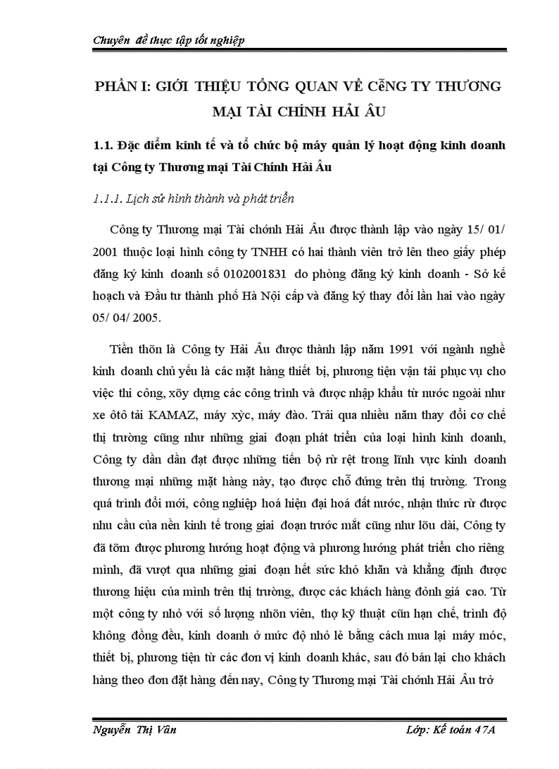 image for page Hoàn thiện kế toán bán hàng và xác định kết quả bán hàng tại Công ty Thương Mại Tài Chính Hải Âu