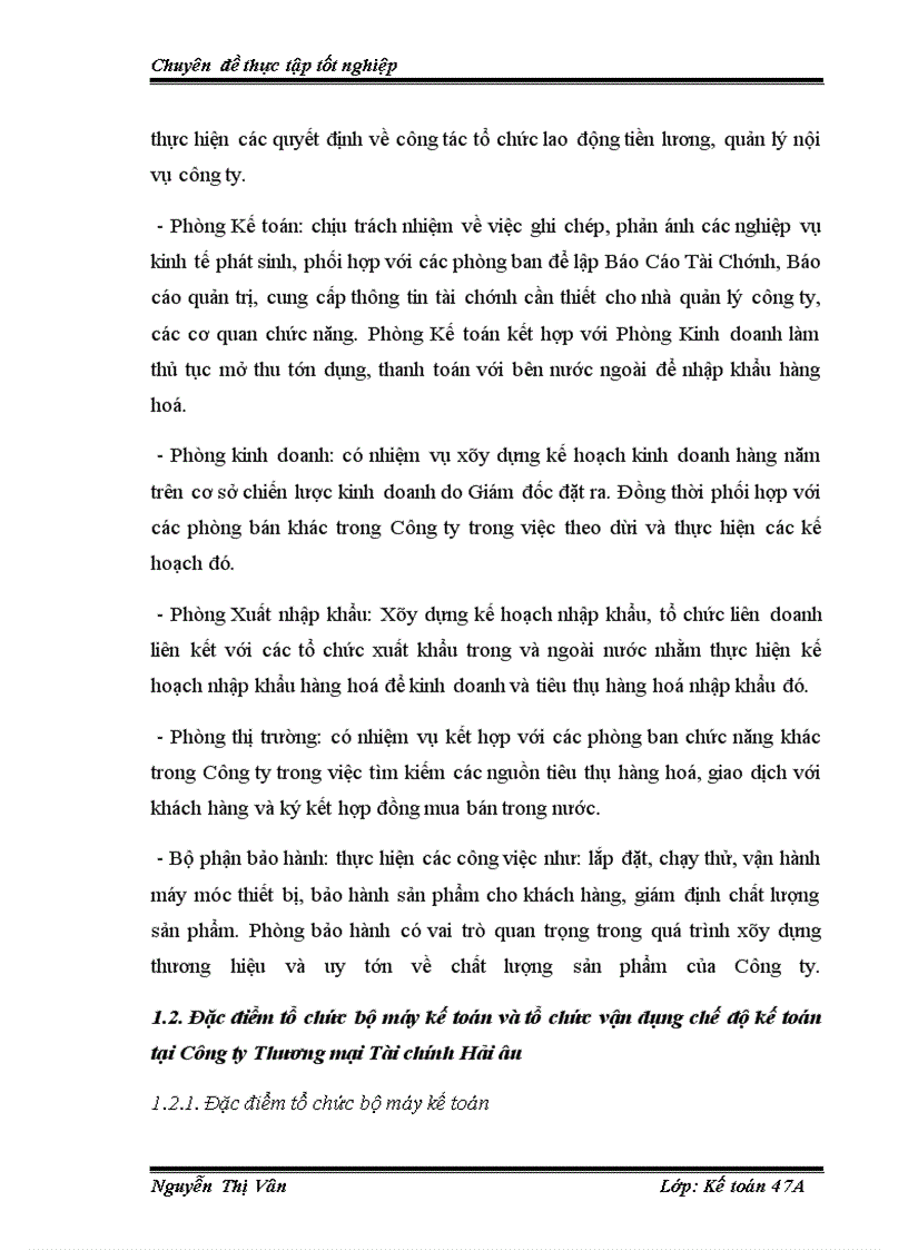 image for page Hoàn thiện kế toán bán hàng và xác định kết quả bán hàng tại Công ty Thương Mại Tài Chính Hải Âu